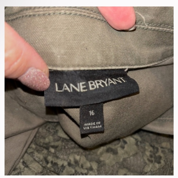 Lane Bryant size 16 olive green top - Picture 8 of 9